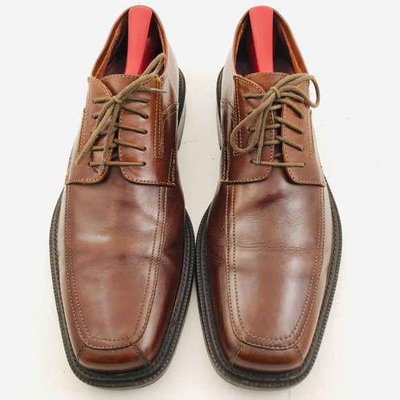 Johnston & Murphy Made In Italy Beautiful Brown Leather Men's Shoe Size 9.5M - Picture 5 of 11